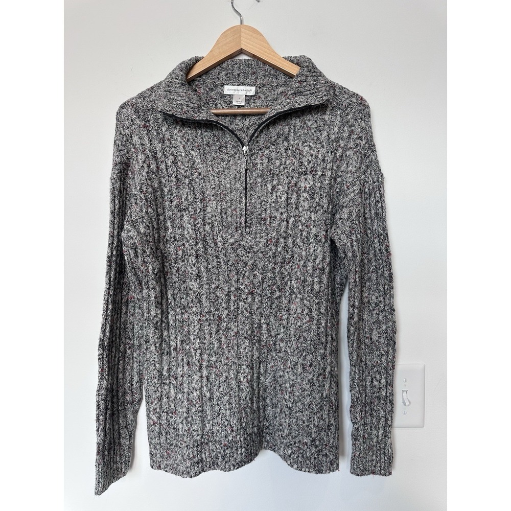 Christopher & Banks Womens Small 1/4 Zip Heather … - image 1